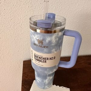 New Ocean Tie Dye Stanley 40oz thirst quencher h2.0 blue